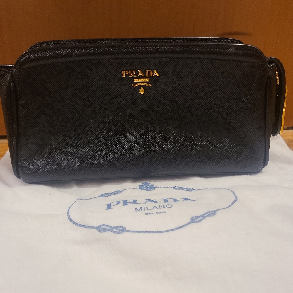 Prada Black leather case